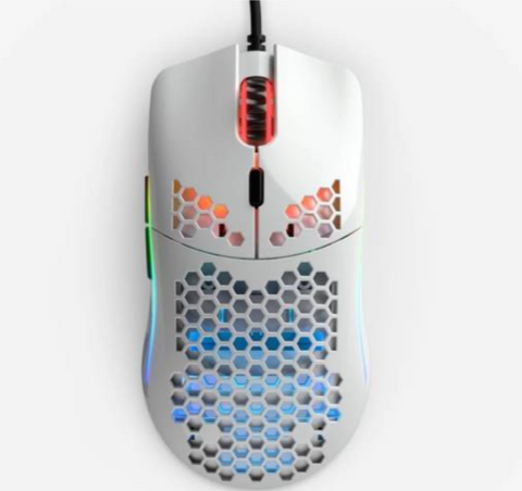 Glorious Model O Minus Mouse, DPI Indicator, Pixart 3360 Sensor, Glossy White | GOM-GWHITE