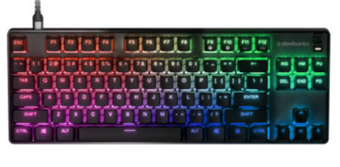 SteelSeries APEX 9 TKL Gaming Keyboard, Linear OptiPoint Optical Switches, 5 Custom Profiles, 100M Keypresses, Per Key RGB Illumination, US English, Black | 64847