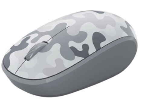 Microsoft Bluetooth Mouse, Fast Tracking Sensor, 2.4 GHz Frequency Range, Up to 12 Months Battery Life, Precise Navigation, Compatible with Windows / Mac, White Camouflage | 8KX-00012
