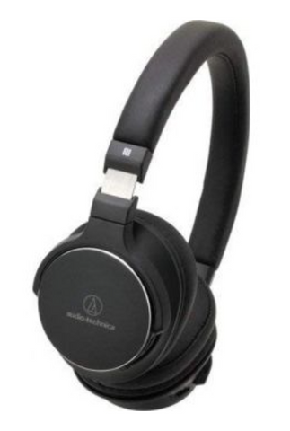 Audio Technica Wireless On Ear High Resolution Headphone, 45mm Driver Diameter, 5-40000 Hz Frequency Response, 45 Ohms Impedance, Detachable 1.2m Cable, Bluetooth 4.1, Black | ATH-SR5BT
