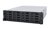 Synology RackStation 3U 16-Bay Rackmount NAS, AMD Ryzen V1500B CPU, 4GB DDR4 ECC Memory, 16 Drive Bays, 4x Gigabit Ethernet Ports, 2200 MB/s Read Speed, 1164 MB/s Write Speed, PCIe 3.0