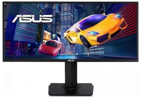 Asus VP348QGL Monitor , 34 Inch, UWQHD (3440 x 1440), 75Hz, 21:9, HDR-10, FreeSync, Wall Mountable, Ergonomic Design, PiP/PbP, Flicker Free, Blue Light Filter | VP348QGL