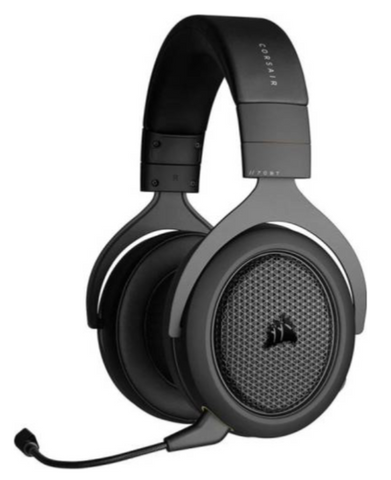 Corsair HS70 Bluetooth Multi-Platform Gaming Headset (Simultaneous Game and Chat Audio, 50mm Neodymium Audio Drivers, Ear Cups fitted with Plush Memory Foam) - Black | CA-9011227-EU