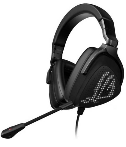 Asus Rog Delta S Animate USB-C Wired Gaming Headset, 50mm Driver Size, 32 Ohm Impedance, 20-40000 Hz Frequency, Unidirectional, Compatible With PC/PS5/Switch, Black | 90YH037M-B2UA00