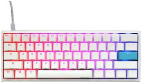 Ducky DKON2061ST-CUSPDWWT1 One 2 Mini Pure White RGB Version 2 (Year of the Rat Spacebar) Gaming Keyboard - Cherry MX Blue Switch | DKON2061ST-CUSPDWWT1