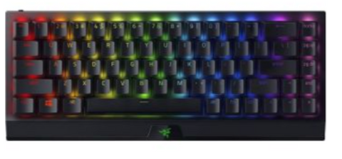 Razer BlackWidow V3 Mini HyperSpeed Phantom Edition 65% Wireless Mechanical Gaming Keyboard, Yellow Mechanical Switches, RGB Customizable Backlighting, US Layout, Black | RZ03-03891900-R3M1