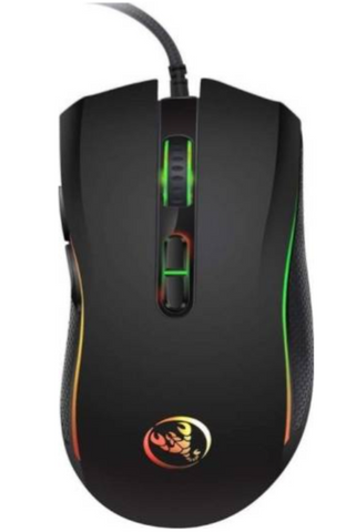 HXSJ Wired Mouse Docooler A869 Wired Gaming Mouse 3200DPI 7 Buttons 7 Color LED Optical Computer Mouse Player Mice Gaming Mouse for Pro Gamer - Black | A869