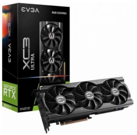 EVGA GeForce RTX 3070 Ti XC3 Ultra Gaming 8GB GDDR6X Graphics Card, PCIe 4.0, 256 bit, iCX3 Cooling, ARGB LED, Metal Backplate | 08G-P5-3785-KL