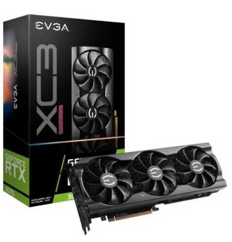 EVGA GeForce RTX 3070 XC3 Ultra Gaming, 8GB GDDR6, 256 bit, PCIe 4.0 16x, iCX3 Cooling, ARGB LED, Metal Backplate (LHR) | 08G-P5-3755-KL