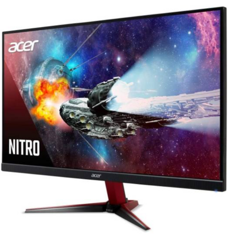 Acer Nitro VG1 27” FHD IPS Gaming Monitor, 165Hz Refresh Rate, 1ms Response Time, Vesa Display HDR 400, Color Gamut 99% sRGB, AMD FreeSync Premium, Blue Light Shield, Black - Red | VG271 S