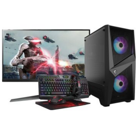 Best Gaming Custom PC Bundle - Intel Core i5-10400F, 16GB RAM 3600Mhz, Nvidia GTX 1660 Super, 256GB SSD + 1TB HDD, 144Hz 24” LG Gaming Monitor + RGB KB, Mouse & Headset