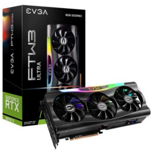 EVGA GeForce RTX 3070 Ti FTW3 ULTRA GAMING Video Card, 08G-P5-3797-KL, 8GB GDDR6X, iCX3 Technology, ARGB LED, Metal Backplate Graphics Card | 08G-P5-3797-KL