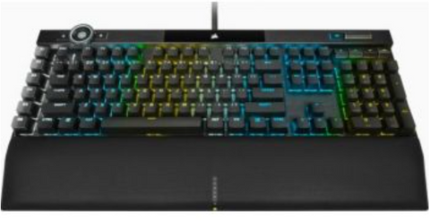 Corsair K100 RGB Mechanical Gaming Keyboard - Cherry MX Speed RGB Silver Keyswitches - AXON Hyper Technology for 4X Faster Performance, 44 RGB LightEdge Zones, PBT Dual Shot Keys | CH-912A014-NA