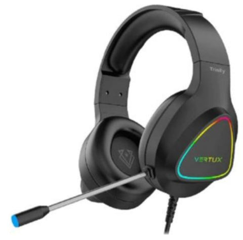 Vertux Trinity Stereo Immersive Pro Gaming Headset, Over Ear, 50mm Driver Unit Diameter