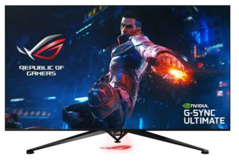 Asus ROG Swift PG65UQ 65” 4K UHD Monitor, Overclockable 144Hz, 3840 X 2160 Resolution, 4 ms Response Time, G-Sync, Ultimate Eye Care, DisplayPort, HDMI, USB, Aura Sync | 90LM0460-B01370