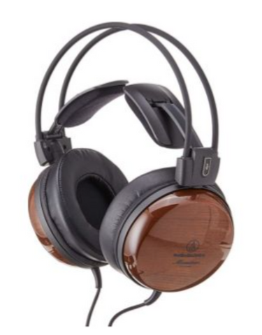 Audio Technica Audiophile Closed Back Dynamic Wooden Headphone, 53mm Driver Diameter, 5-42000 Hz Frequency Range, 2000 mW Input Power, 43 Ohms Impedance, 3.0m Cable, Brown | ATH-W1000Z