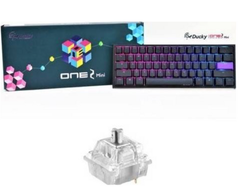 Ducky One 2 Mini Speed Silver Cherry Switch Seamless Double Shot RGB LED Gaming Keyboard - Black | DKON2061ST-PUSPDAZT1
