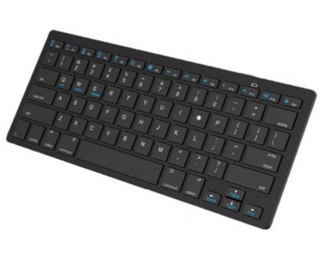 Haing BK-3001 Bluetooth Wireless Ultra Thin Keyboard, Bluetooth 3.0, For iOS / Windows / Linux / Android / iPhone, Long Battery Life, QWERTY Layout, Wide Compatibility, Black | 110118-1-BLK-25