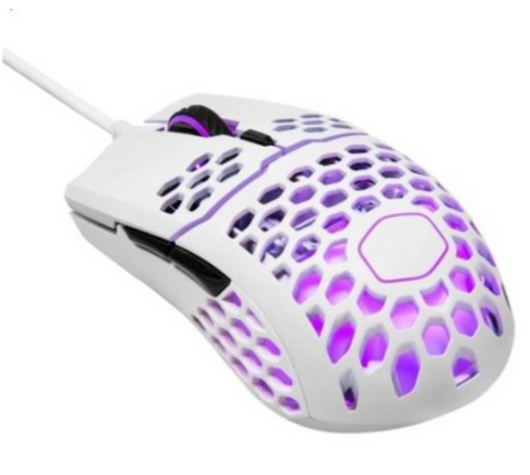 Cooler Master MM711 Gaming Mouse, Light Honeycomb Shell, Dust and Water-Resistant Coating - White (NEW) | MM-711-WWOL1