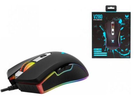 Rapoo V280 VPRO 7000 DPI RGB Wired Optical Gaming Mouse - Black | 16992